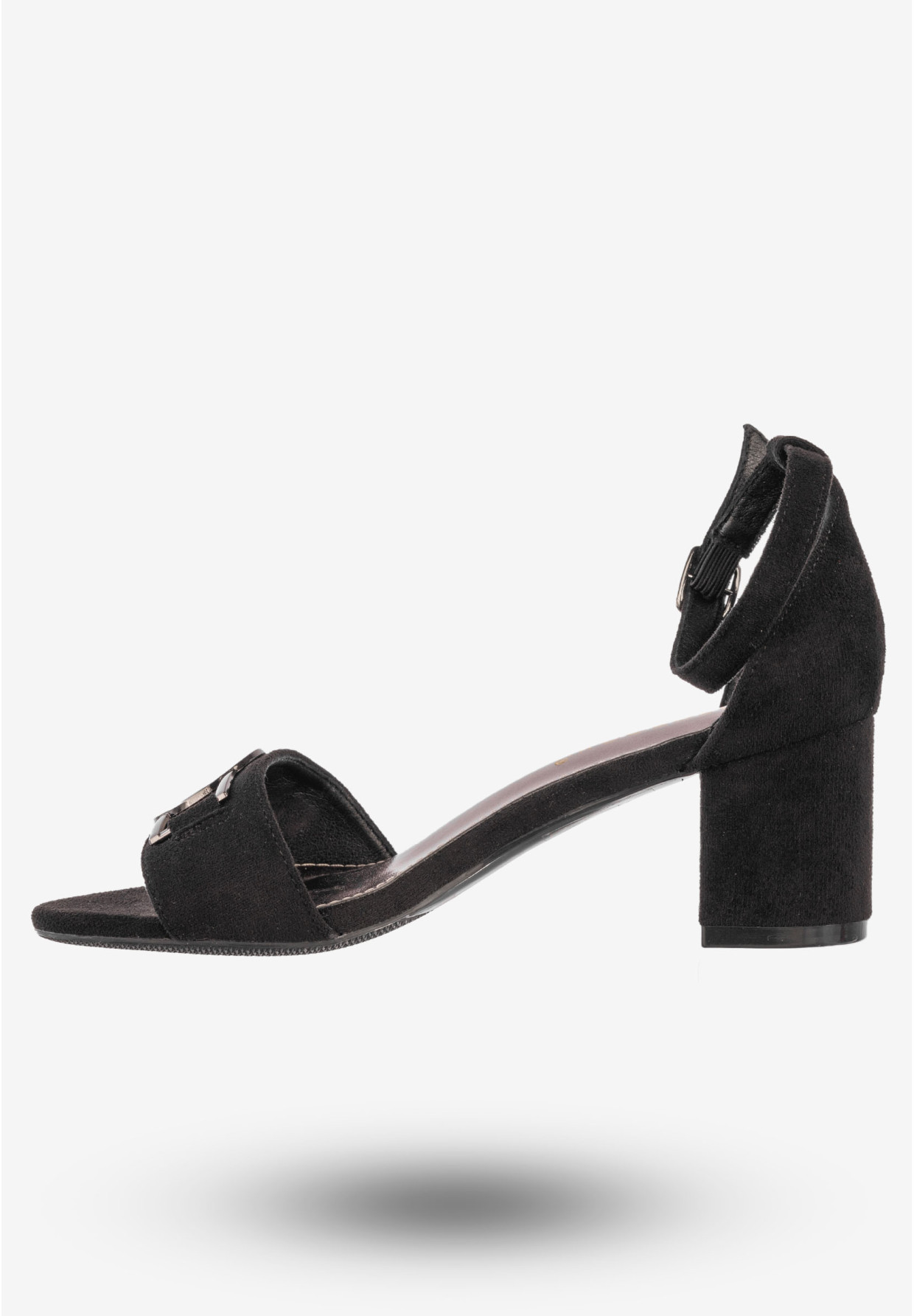 Sandały Damskie Na Klocku Buty Eleganckie Potocki Czarne 23-20008BK