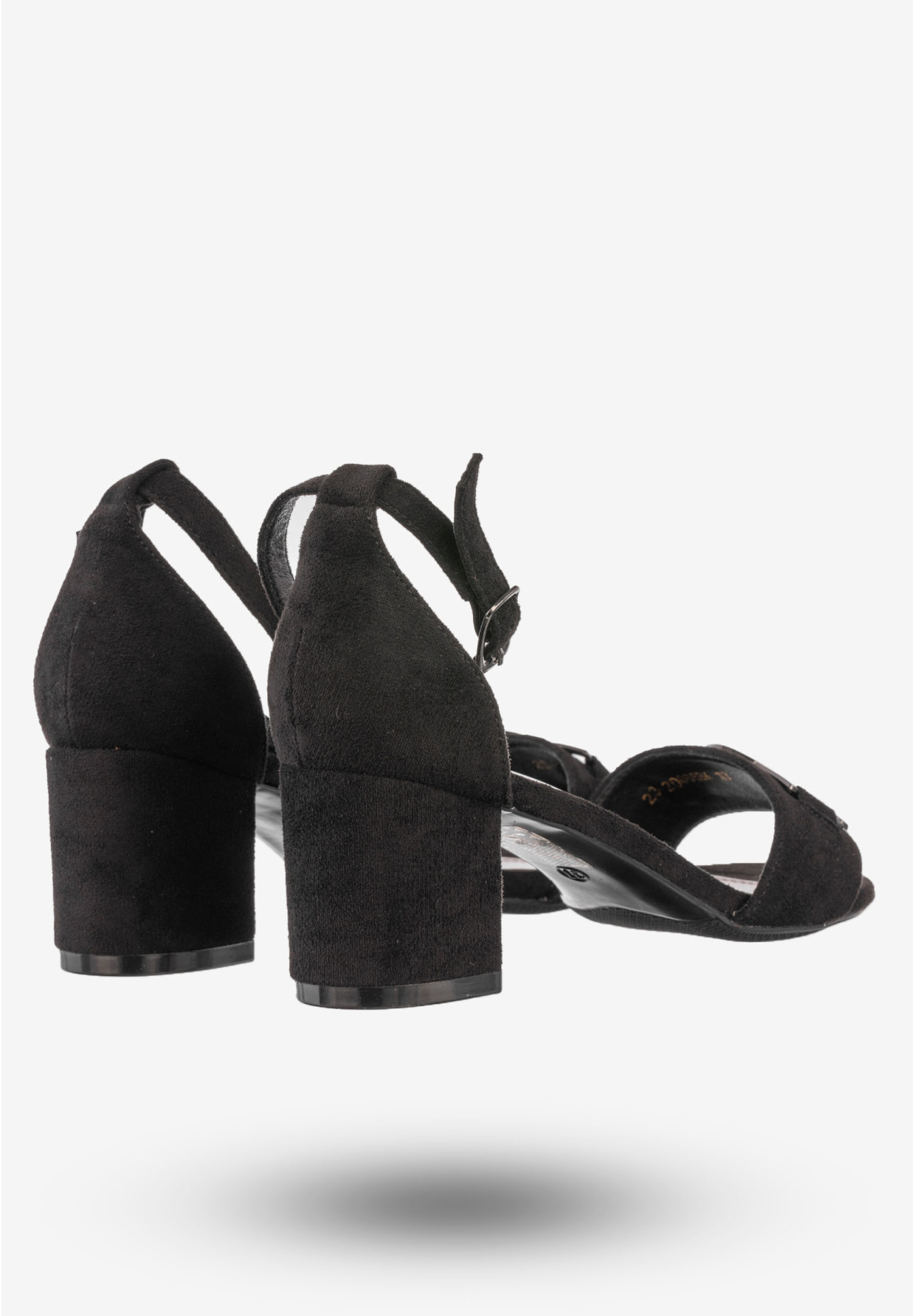 Sandały Damskie Na Klocku Buty Eleganckie Potocki Czarne 23-20008BK