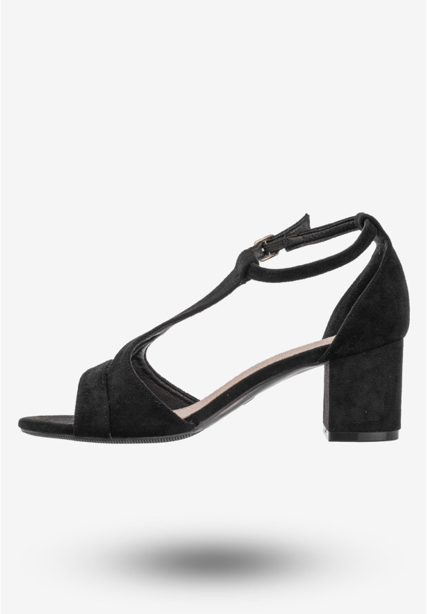 Sandały Damskie Buty Na Obcasie Eleganckie Potocki Czarne 24-20311BK