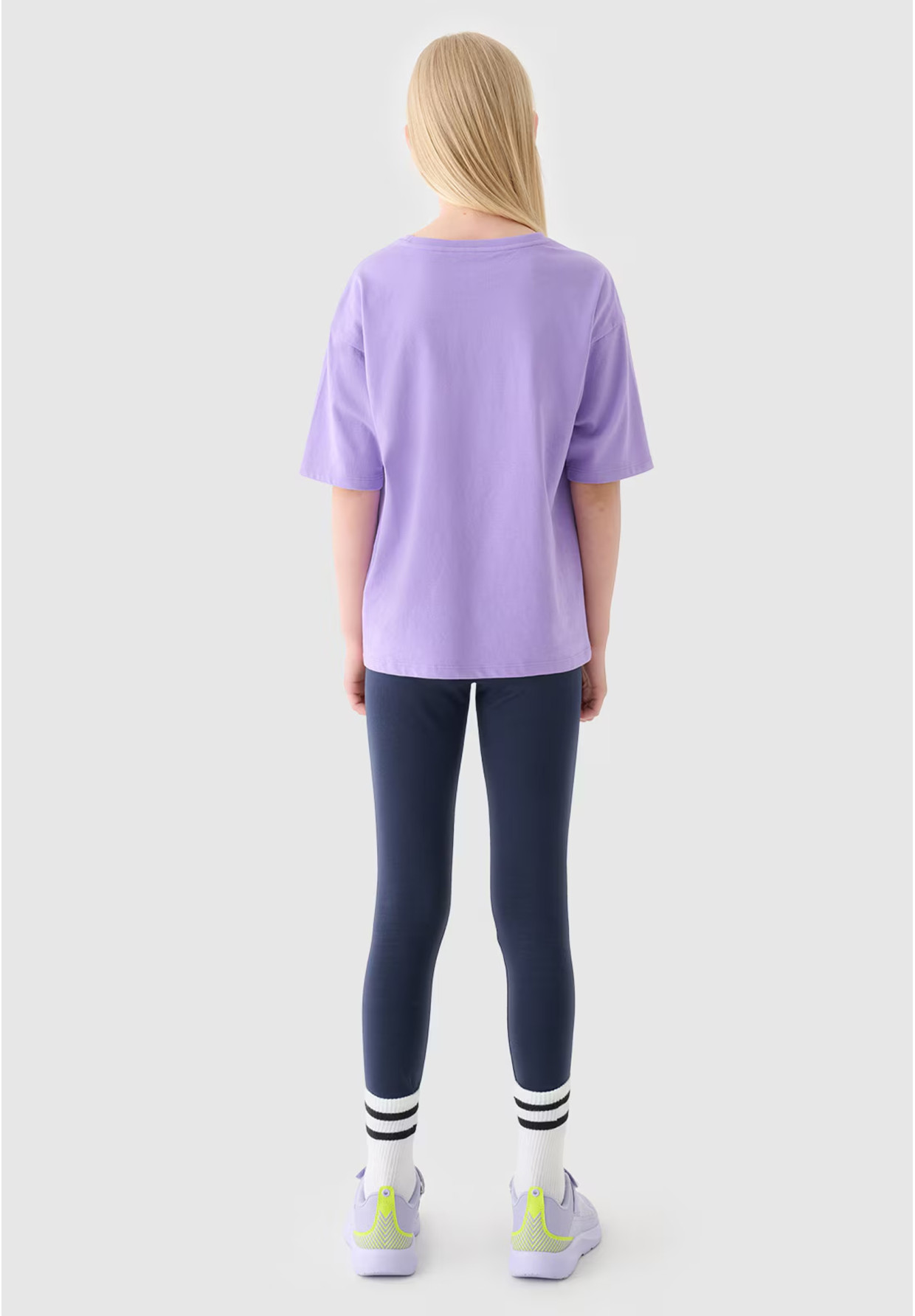 Legginsy Dziewczęce Spodnie 4F Dzianinowe Granatowe 4FJRAW24TTIGF239