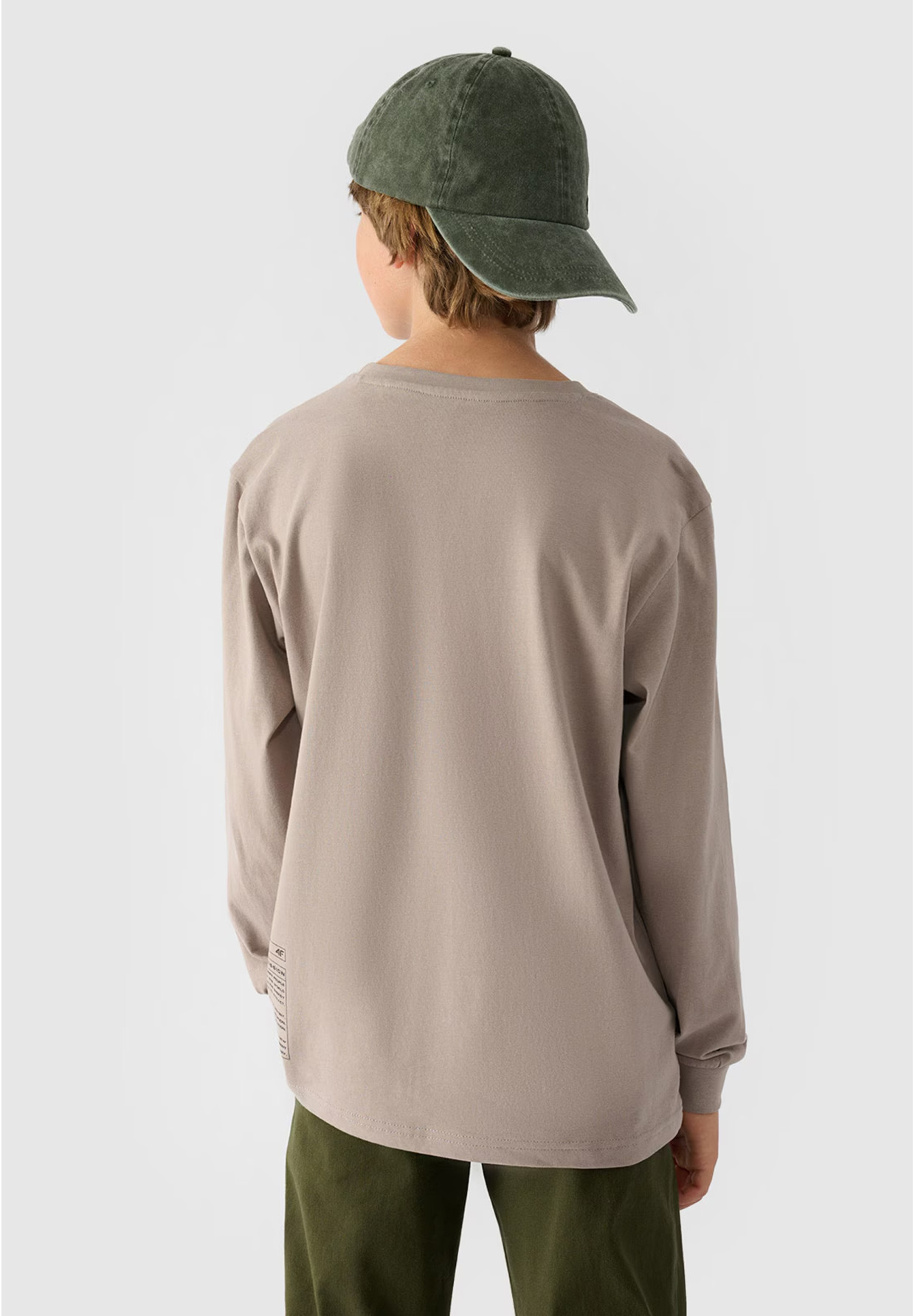 Longsleeve Chłopięcy 4F Regular Z Nadrukiem Szary 4FJWAW24TLONM294