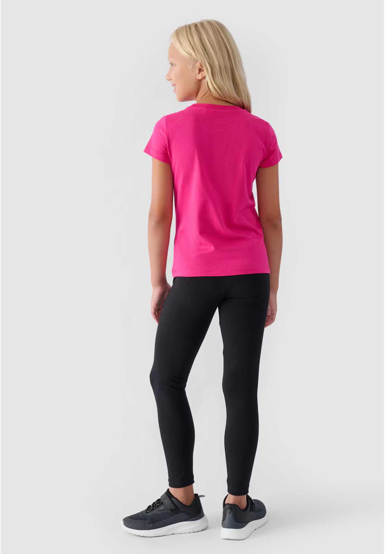 Legginsy Dziewczęce Spodnie 4F Dzianinowe Czarne 4FJRAW24TTIGF239