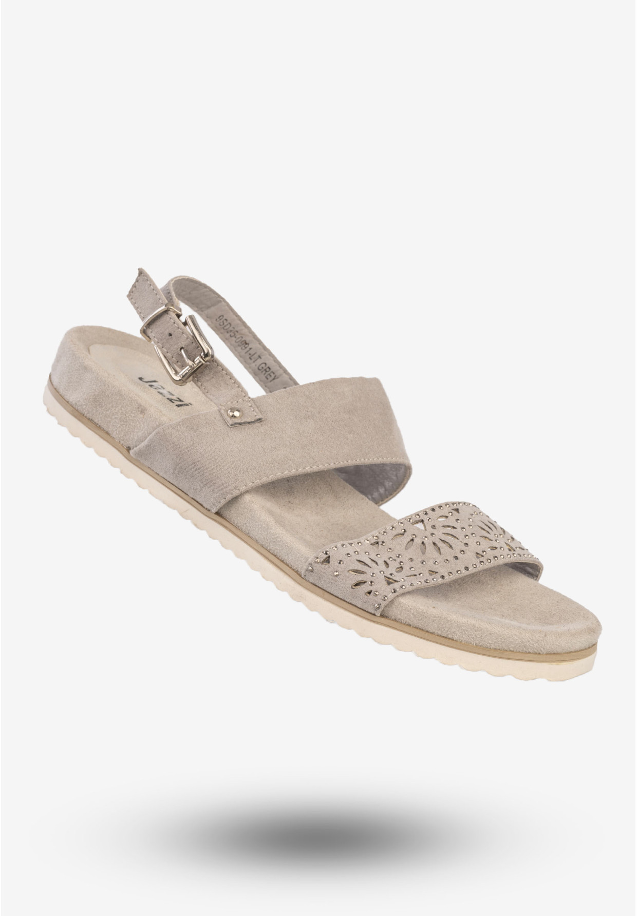 Sandały Damskie Eleganckie Wygodne Buty Jezzi Szare 9SD35-0991
