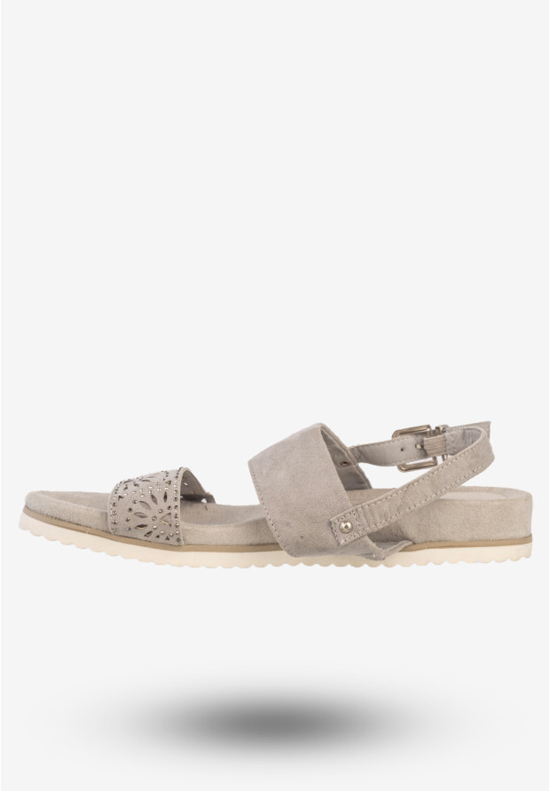 Sandały Damskie Eleganckie Wygodne Buty Jezzi Szare 9SD35-0991
