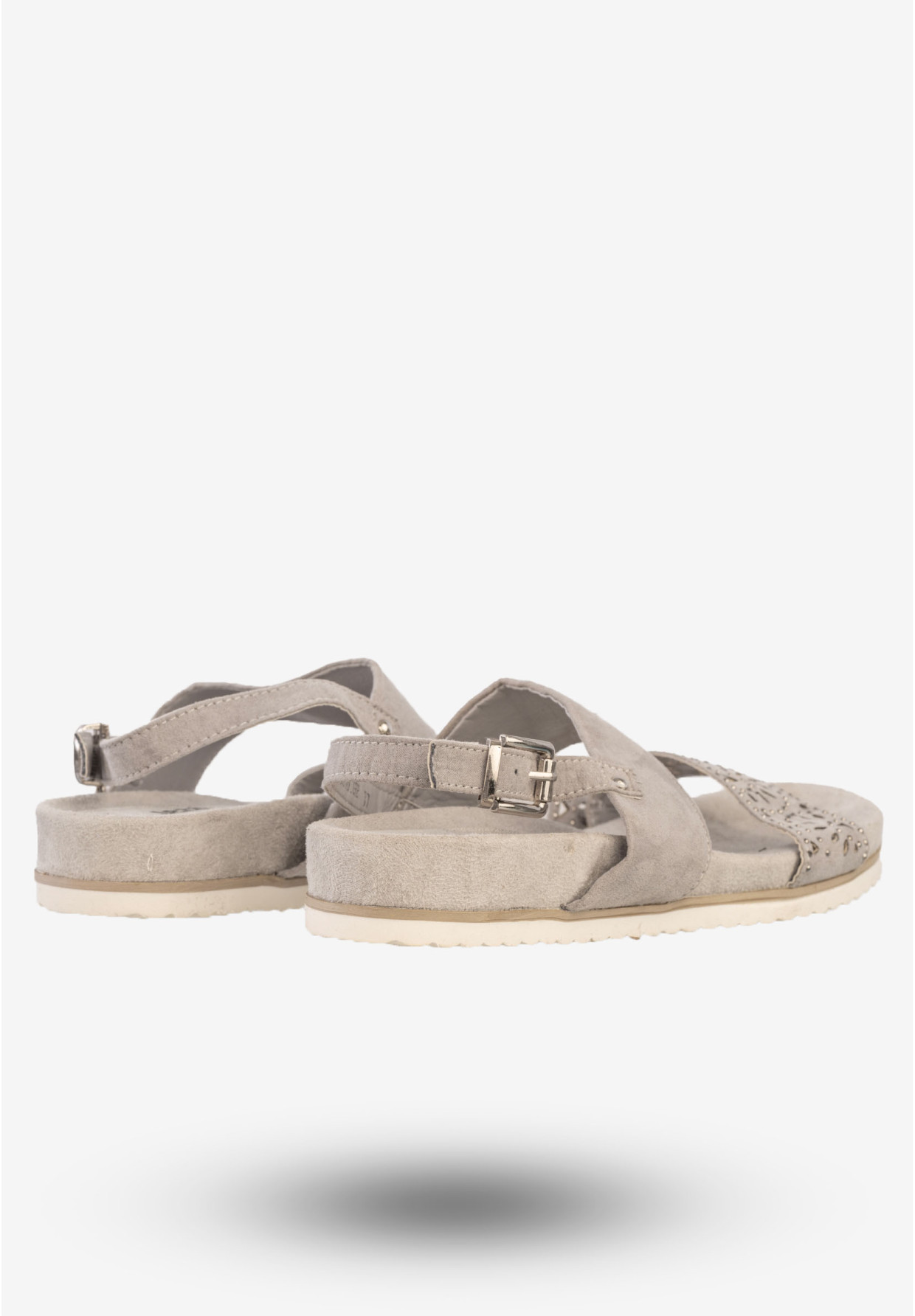 Sandały Damskie Eleganckie Wygodne Buty Jezzi Szare 9SD35-0991