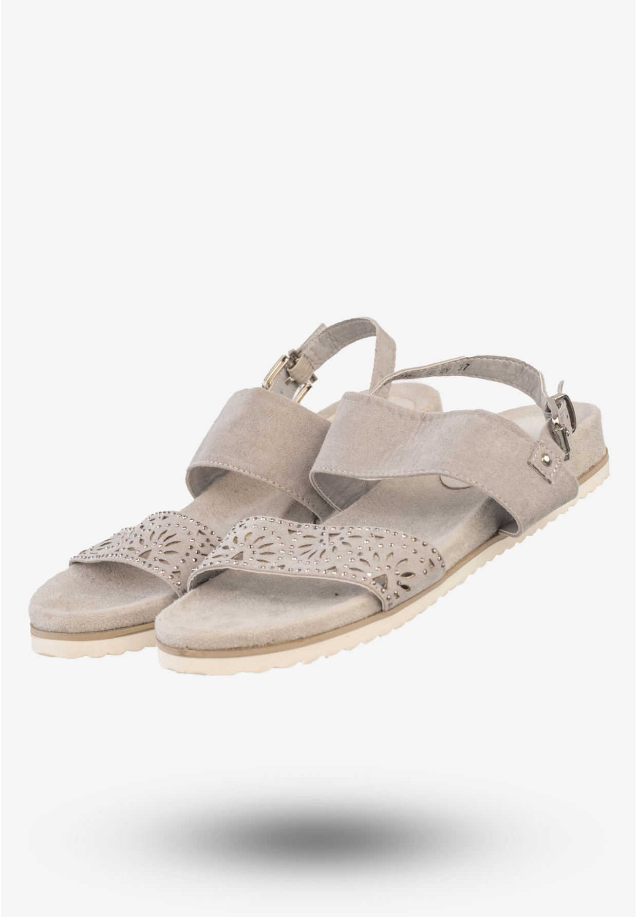 Sandały Damskie Eleganckie Wygodne Buty Jezzi Szare 9SD35-0991