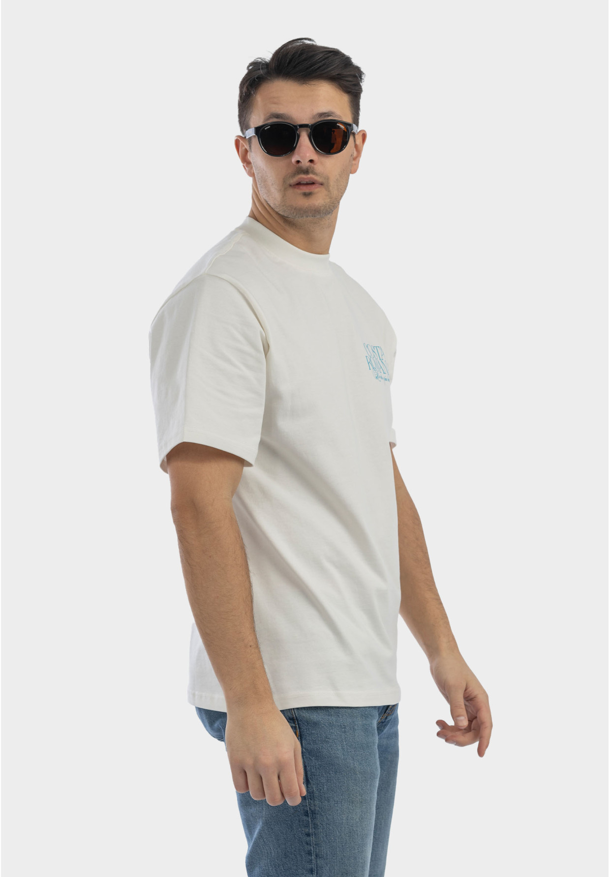 Koszulka Męska Oversize T-Shirt Ecru z nadrukiem Limoncello