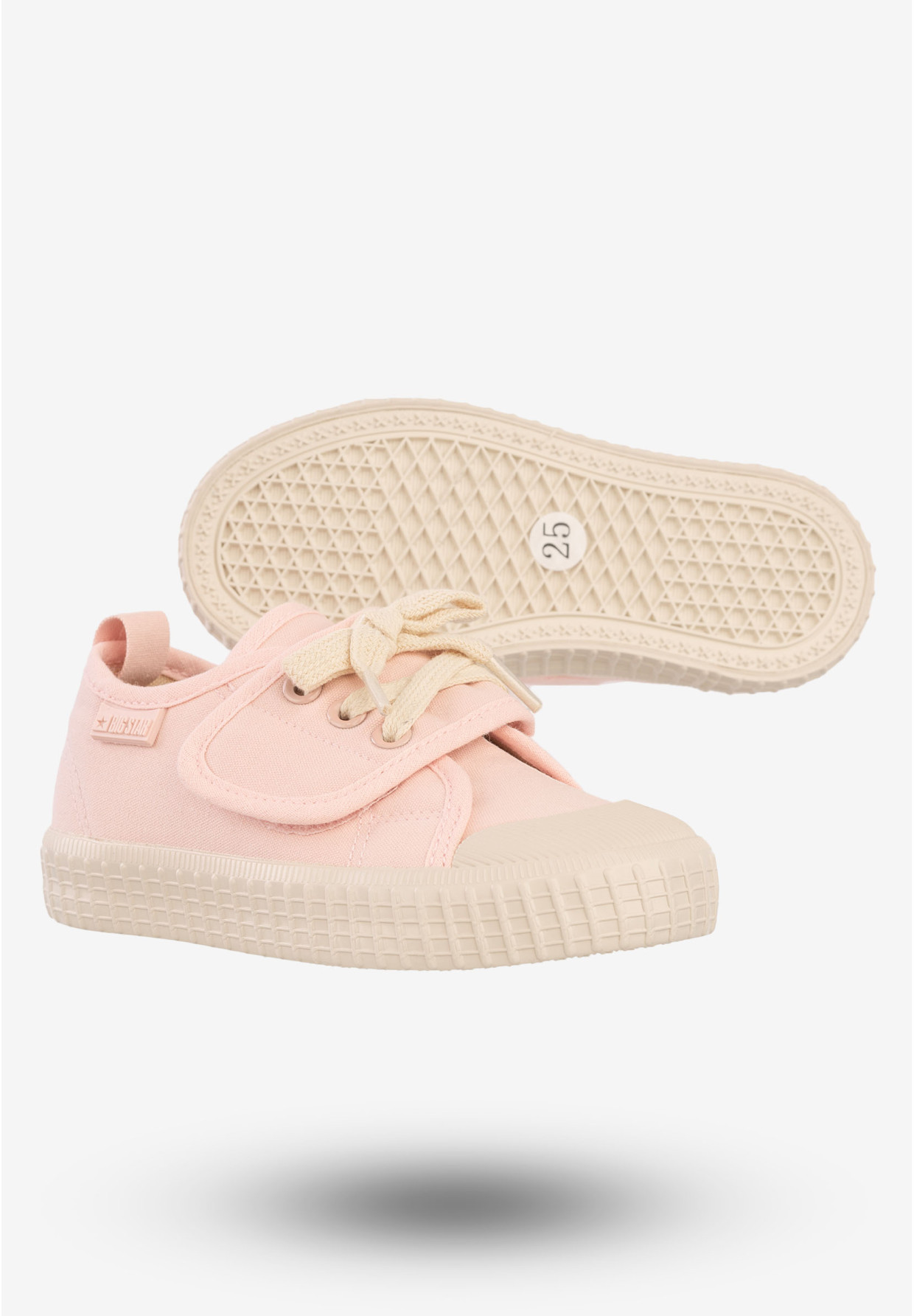 Trampki Dziecięce Buty Na Rzepy BIG STAR Różowe NN374019