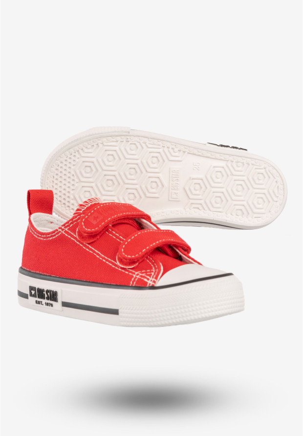 Trampki Dziecięce Buty Na Rzepy BIG STAR Czerwone KK374082