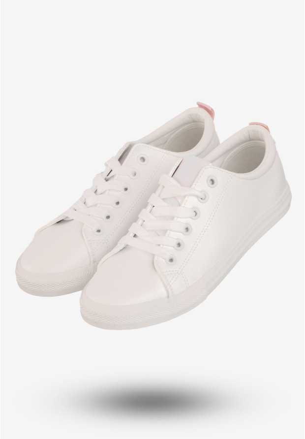 Tenisówki Damskie Sznurowane Buty Sportowe Big Star Białe RR274001