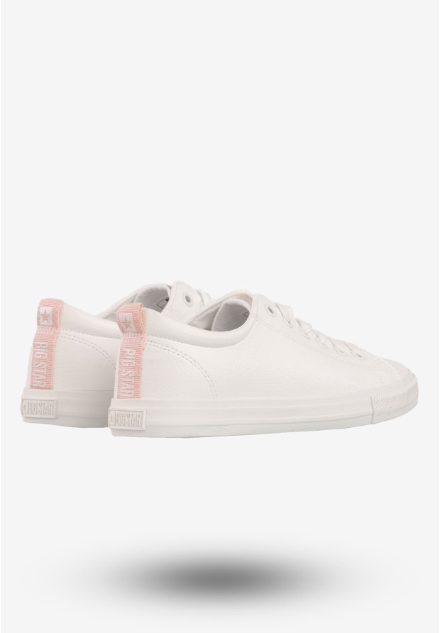 Tenisówki Damskie Sznurowane Buty Sportowe Big Star Białe RR274001
