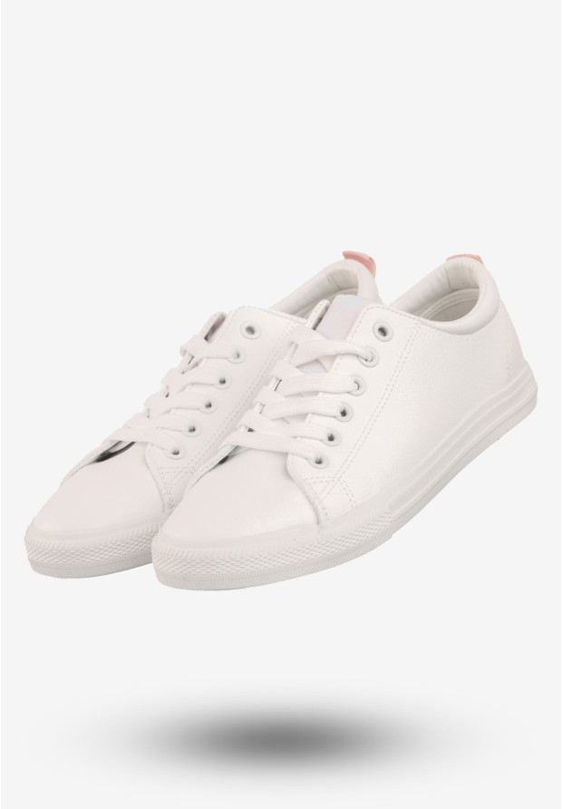 Tenisówki Damskie Sznurowane Buty Sportowe Big Star Białe RR274001