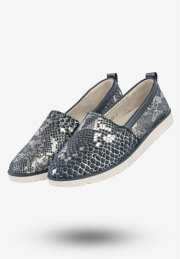 Półbuty Damskie Buty Baleriny Evento Granatowe 8PB850229
