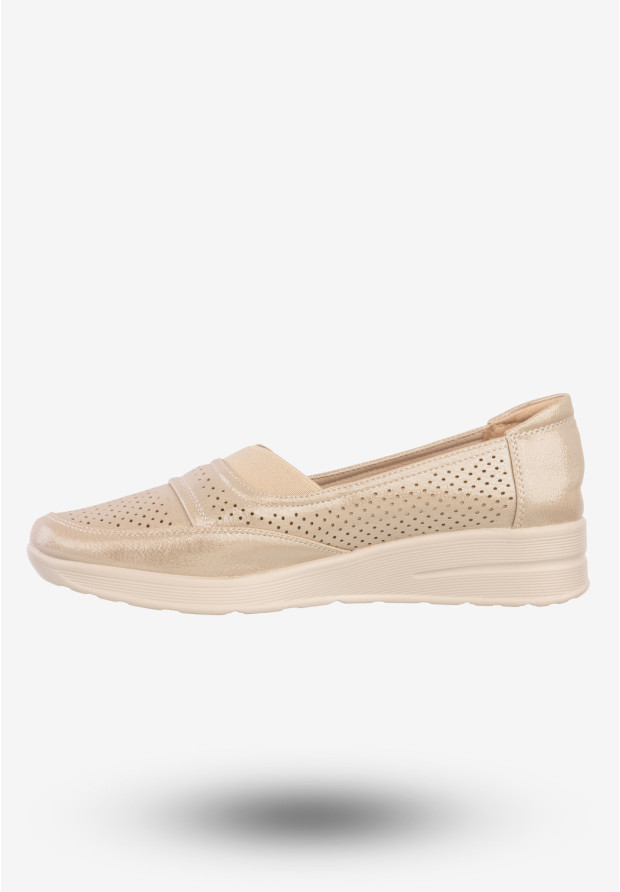 Półbuty Damskie Eleganckie Buty Unisoft Beżowe 23PB02-5775