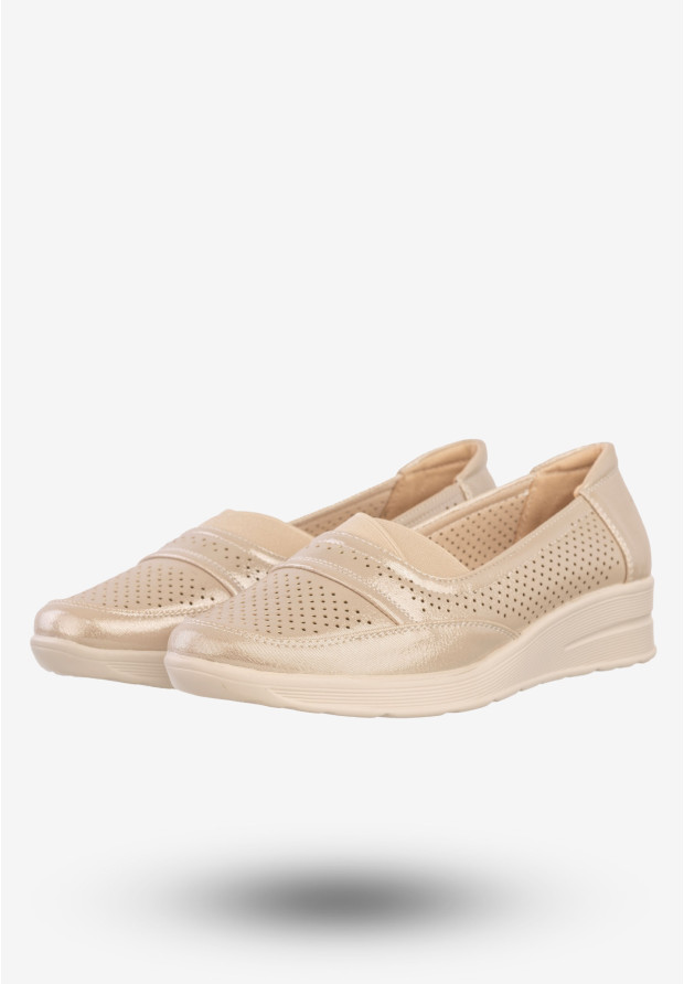 Półbuty Damskie Eleganckie Buty Unisoft Beżowe 23PB02-5775