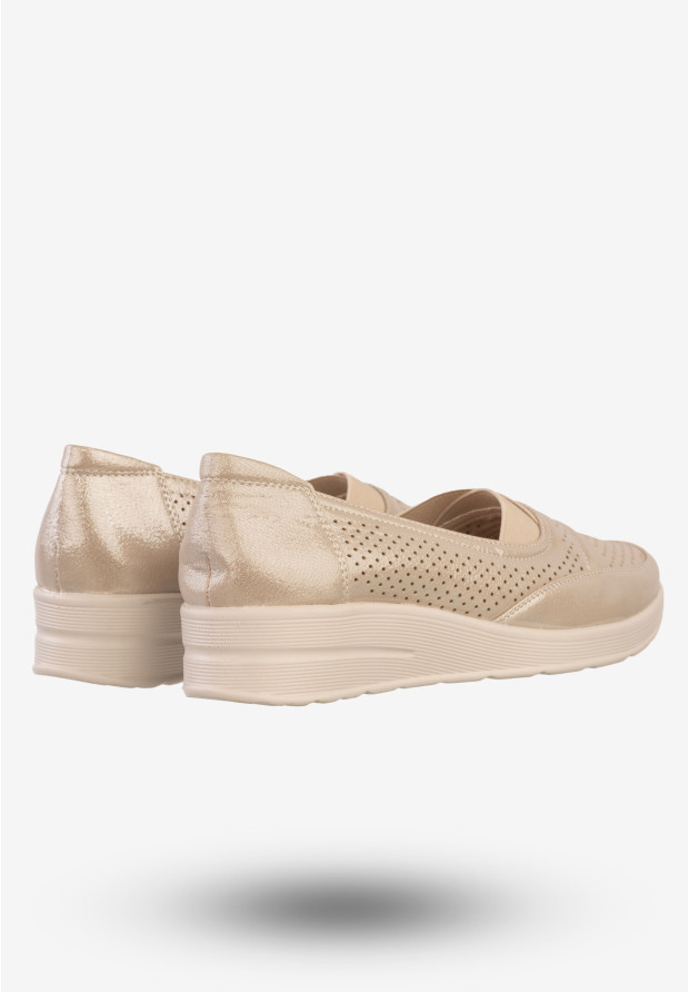 Półbuty Damskie Eleganckie Buty Unisoft Beżowe 23PB02-5775