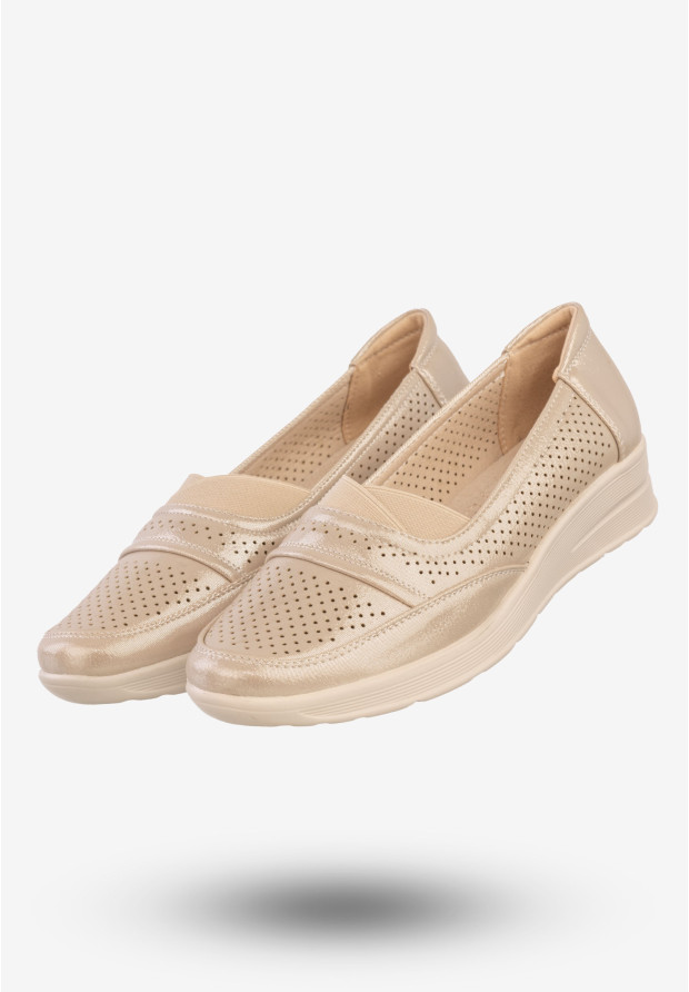 Półbuty Damskie Eleganckie Buty Unisoft Beżowe 23PB02-5775