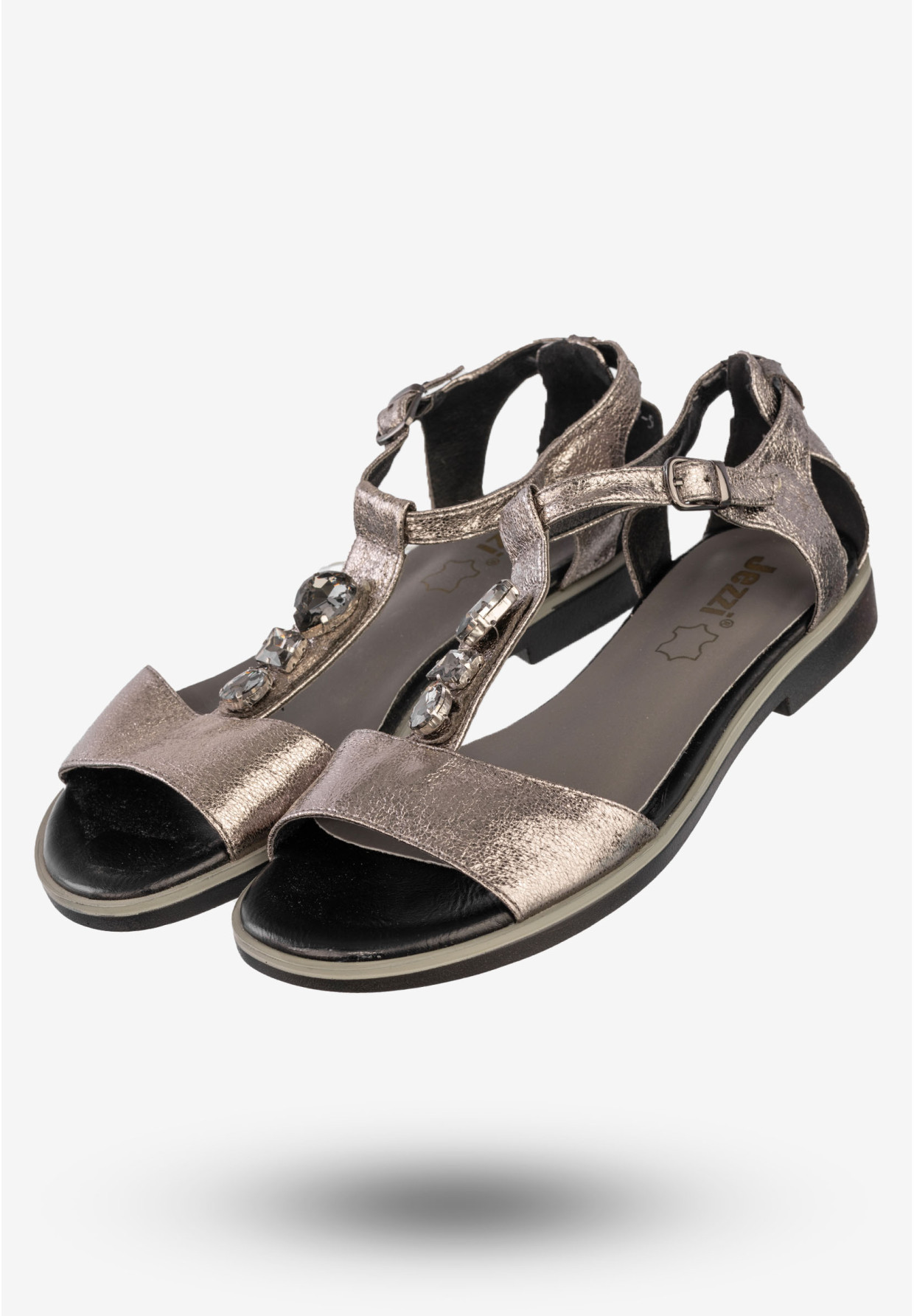 Sandały Damskie Ekoskóra Buty Eleganckie Jezzi Miedziane MR1737-5