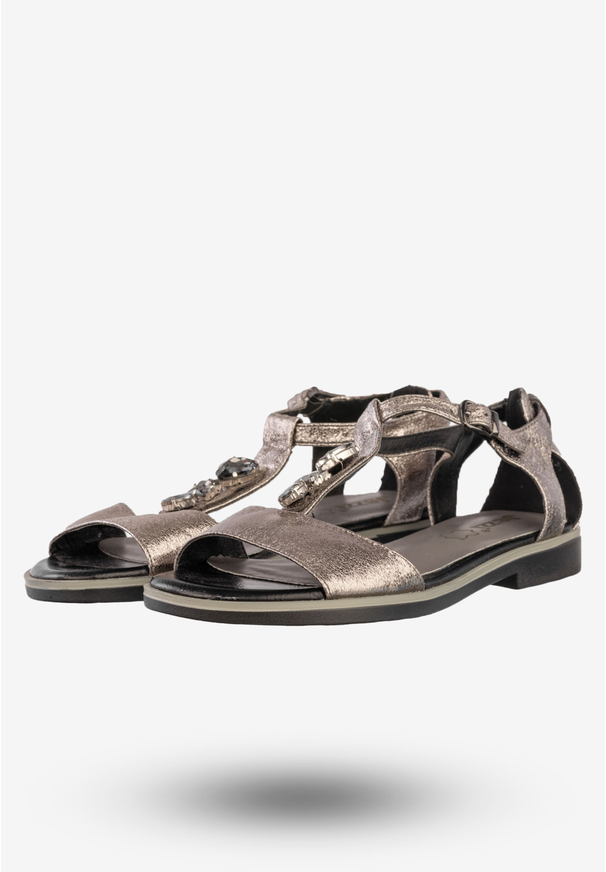 Sandały Damskie Ekoskóra Buty Eleganckie Jezzi Miedziane MR1737-5