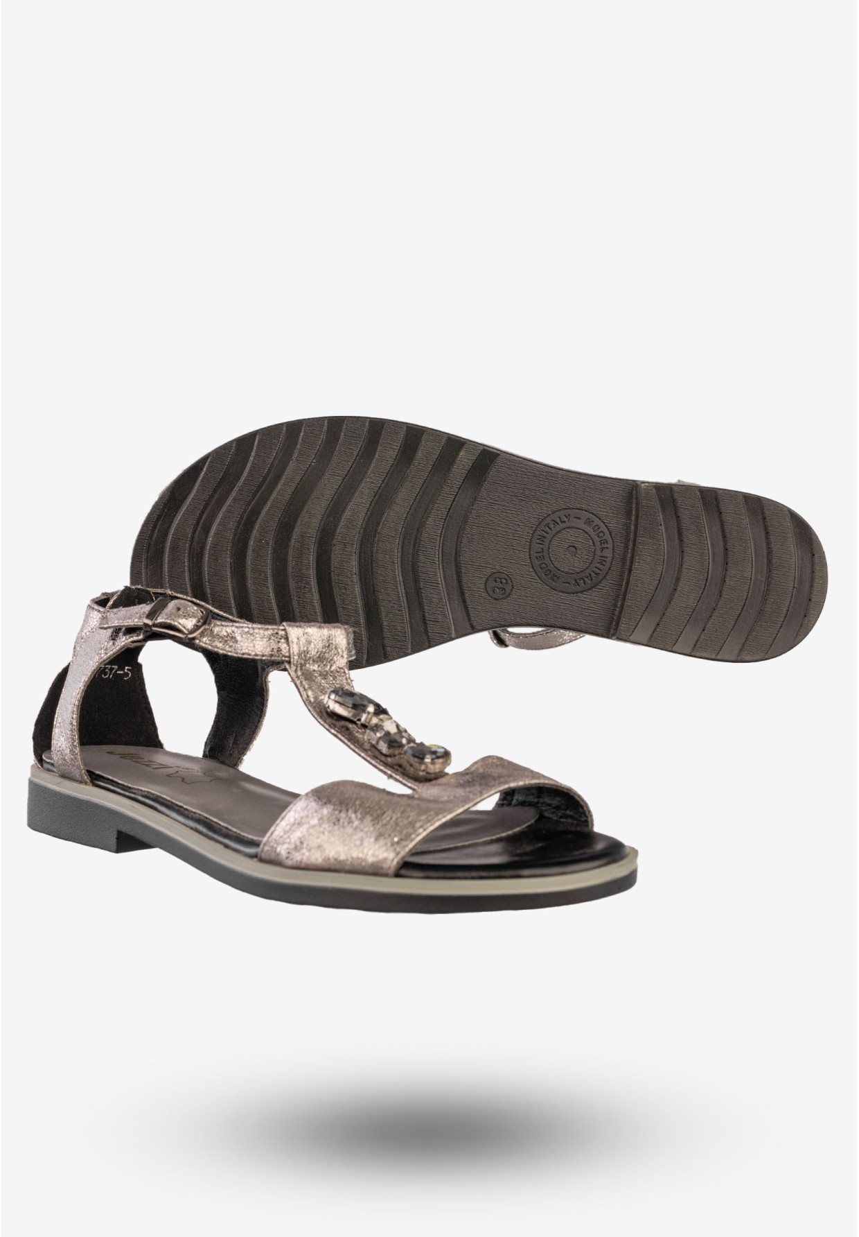 Sandały Damskie Ekoskóra Buty Eleganckie Jezzi Miedziane MR1737-5