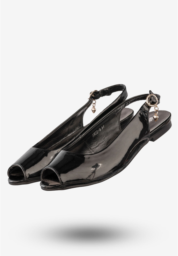 Sandały Damskie Ekoskóra Buty Eleganckie Jezzi Czarne AM22-5