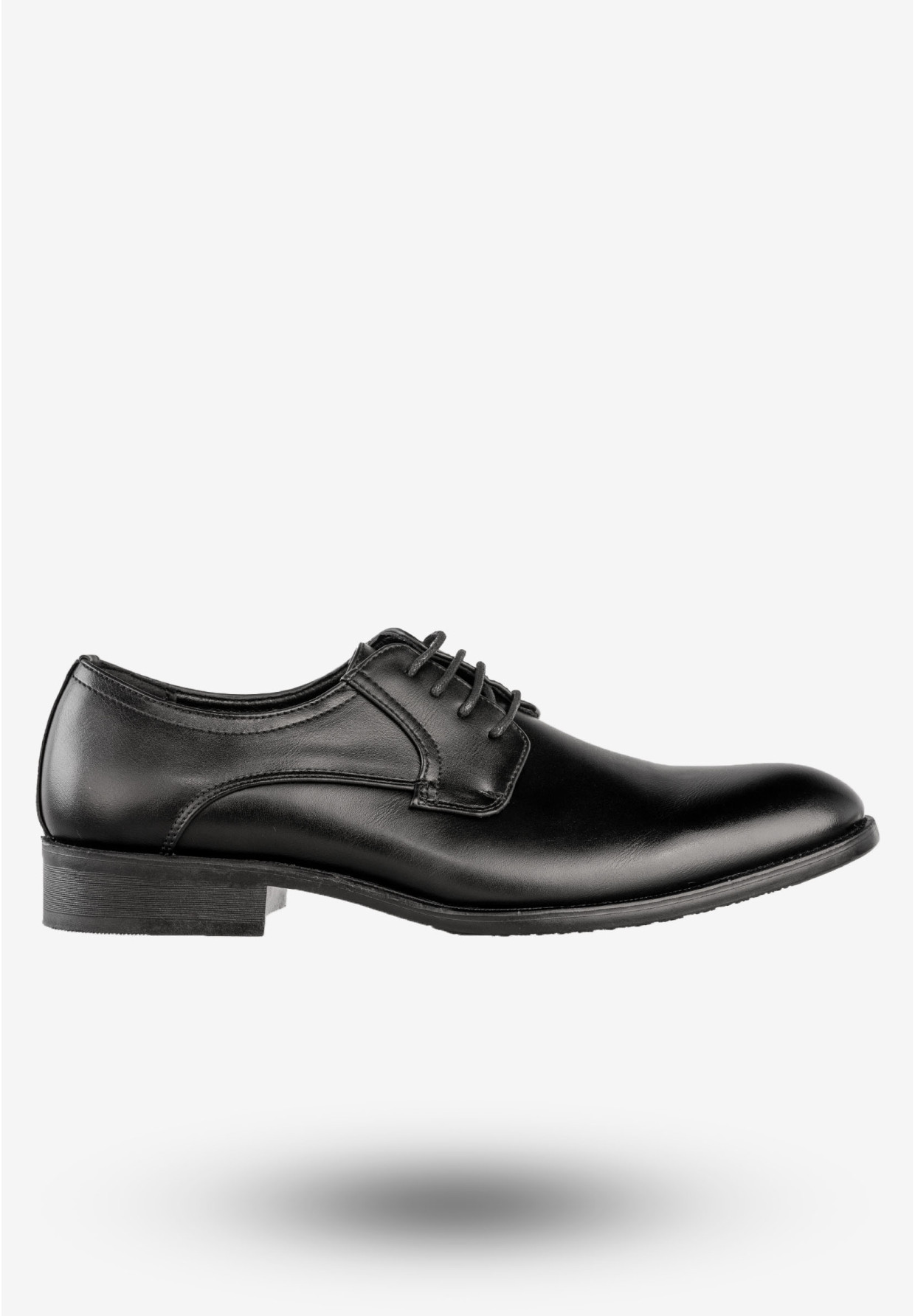 Półbuty Wizytowe Męskie Ekoskóra Buty Eleganckie Unisoft Czarne 23MN26-4100