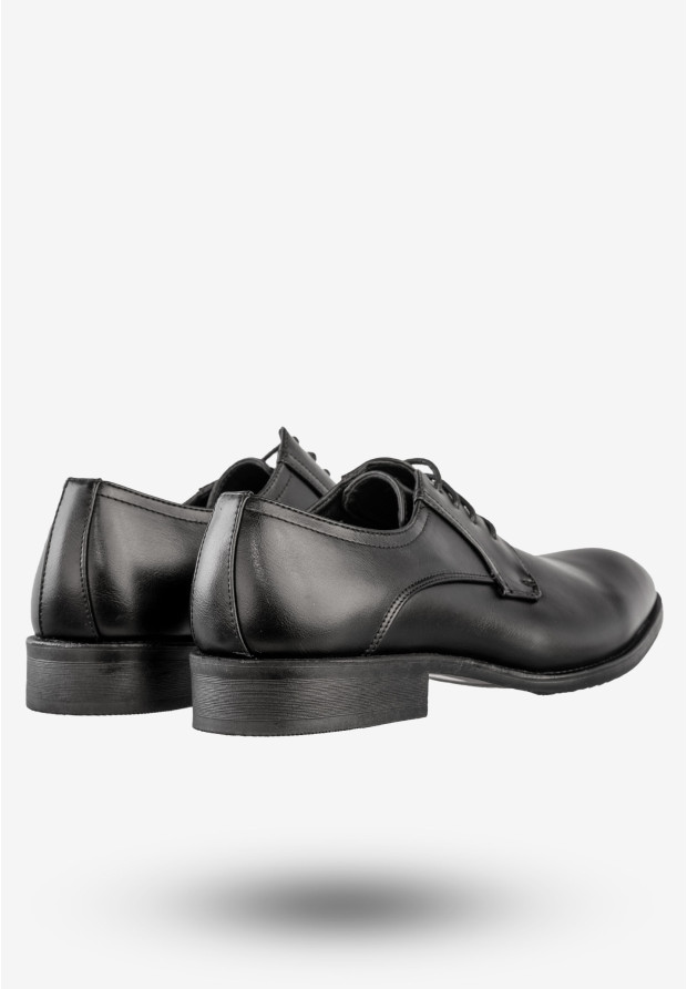Półbuty Wizytowe Męskie Ekoskóra Buty Eleganckie Unisoft Czarne 23MN26-4100