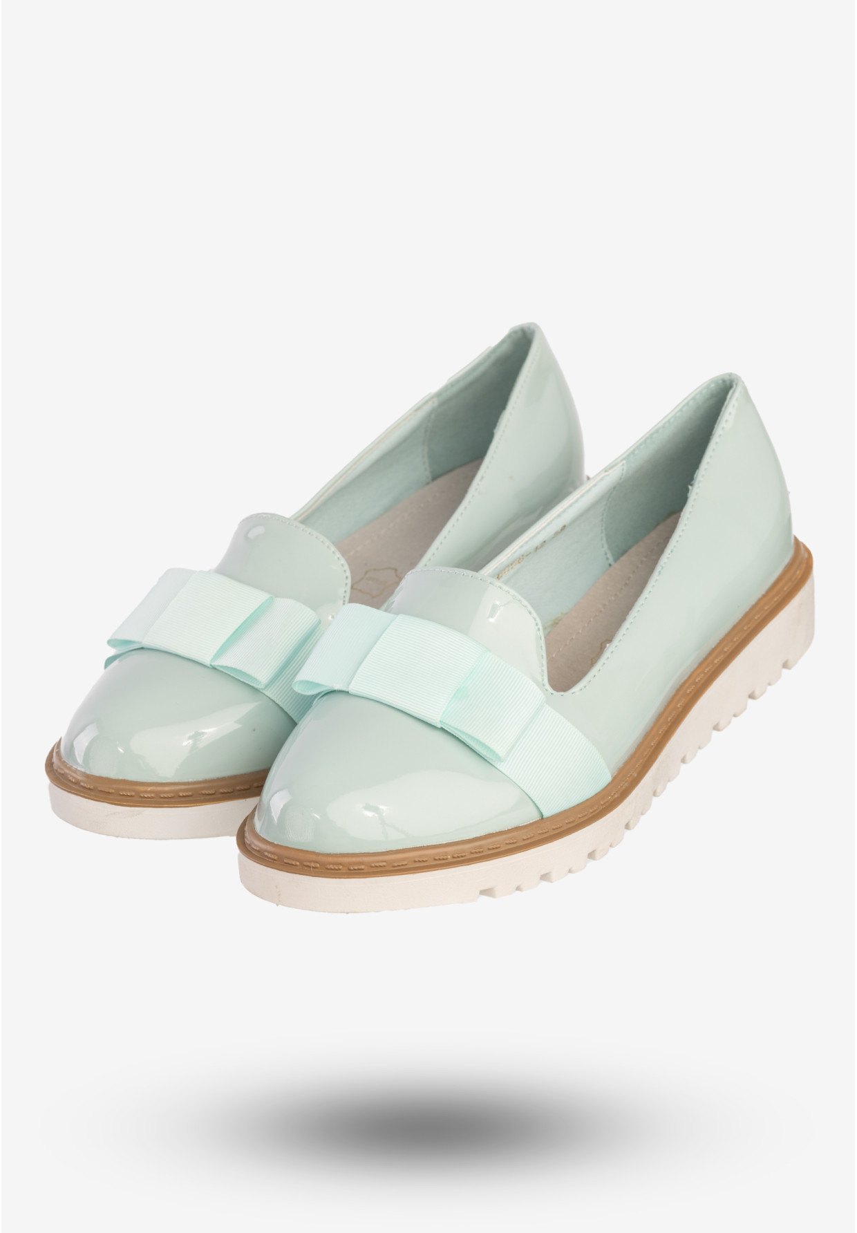 Półbuty Damskie Buty Ekoskóra Eleganckie Vices Miętowe 6056-12