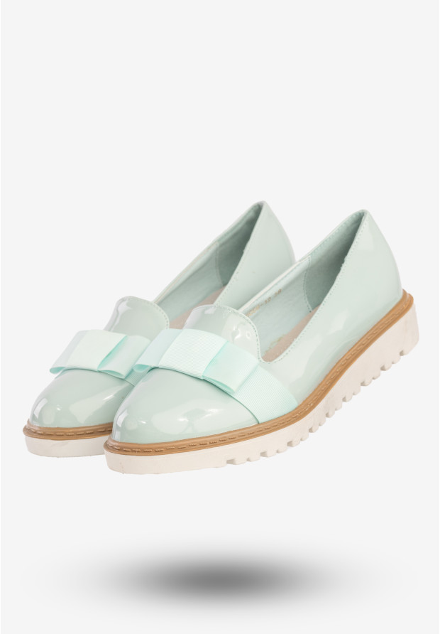 Półbuty Damskie Buty Ekoskóra Eleganckie Vices Miętowe 6056-12