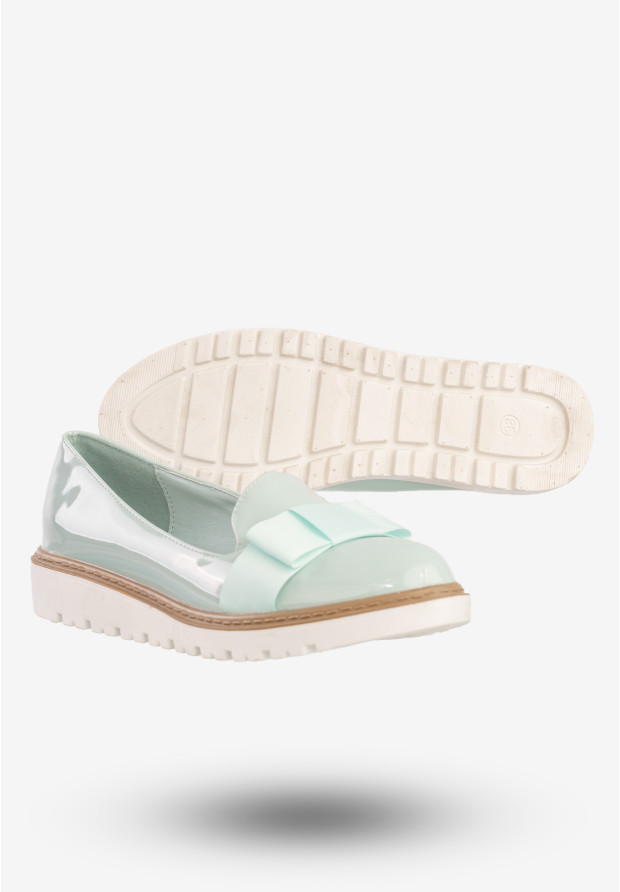 Półbuty Damskie Buty Ekoskóra Eleganckie Vices Miętowe 6056-12