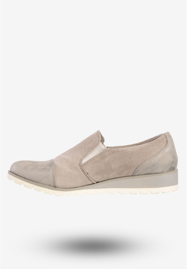 Półbuty Damskie Buty Eleganckie Jezzi Szare RMR1628-4