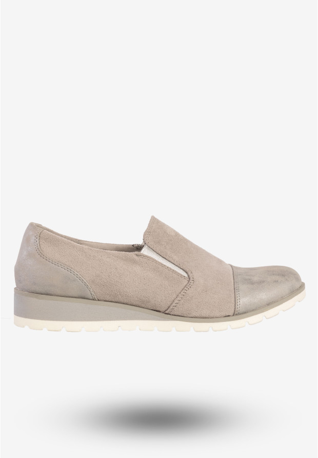 Półbuty Damskie Buty Eleganckie Jezzi Szare RMR1628-4