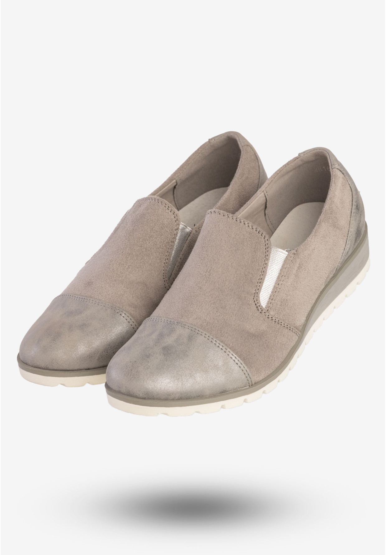 Półbuty Damskie Buty Eleganckie Jezzi Szare RMR1628-4