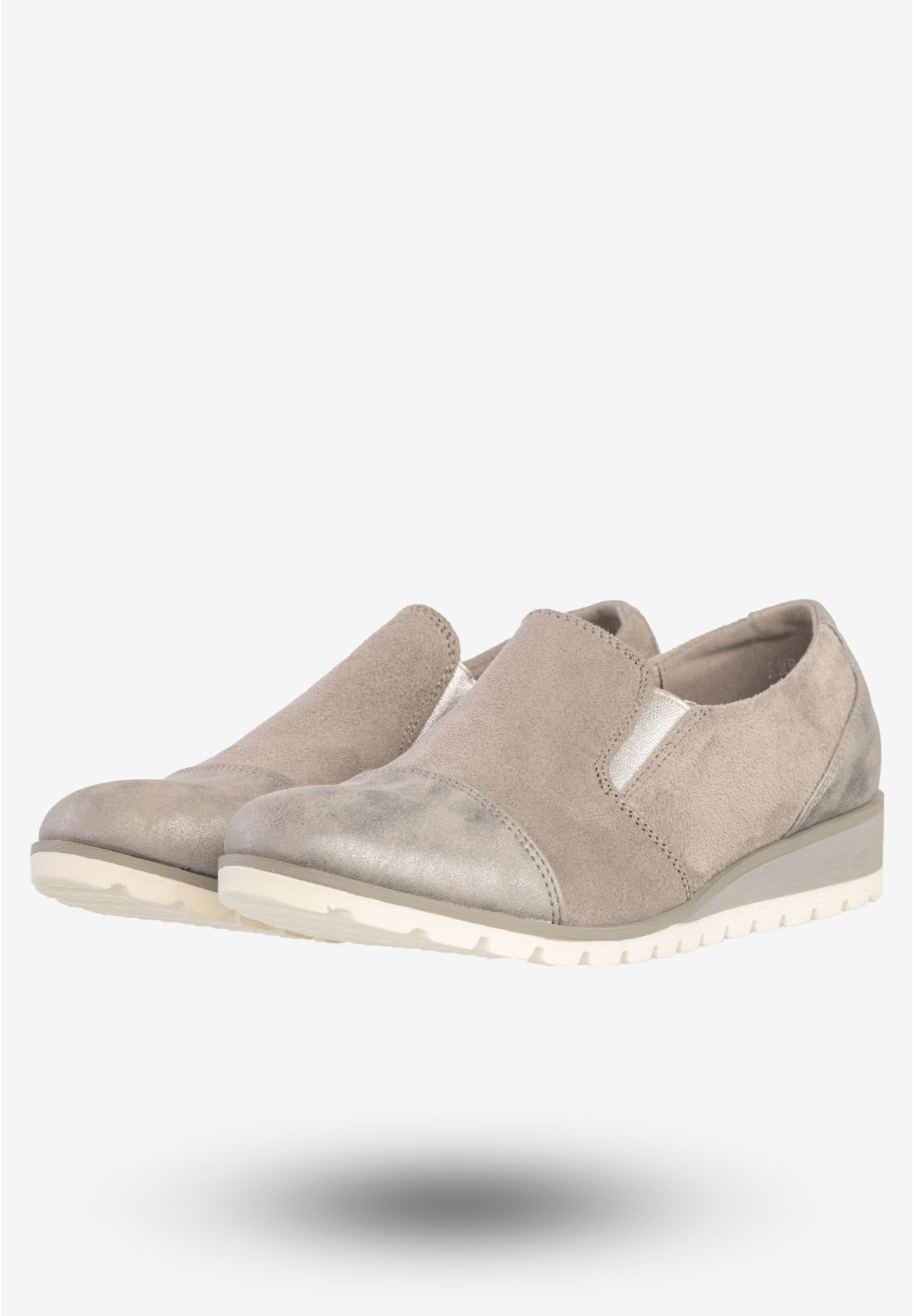 Półbuty Damskie Buty Eleganckie Jezzi Szare RMR1628-4