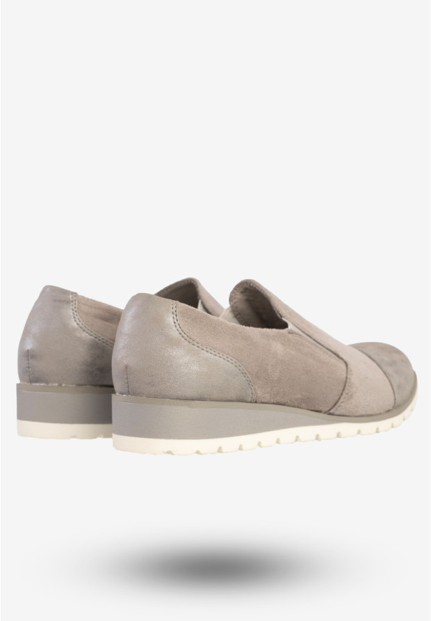 Półbuty Damskie Buty Eleganckie Jezzi Szare RMR1628-4
