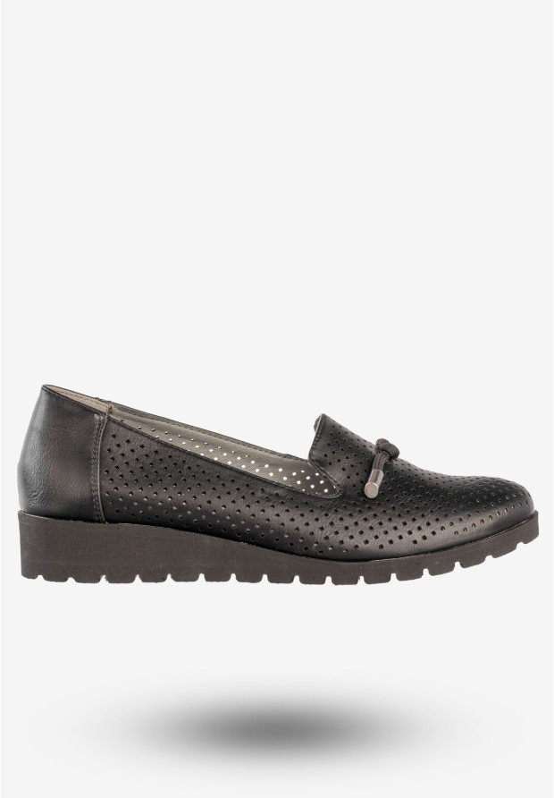 Półbuty Damskie Ekoskóra Buty Eleganckie Jezzi Czarne RMR1628-13