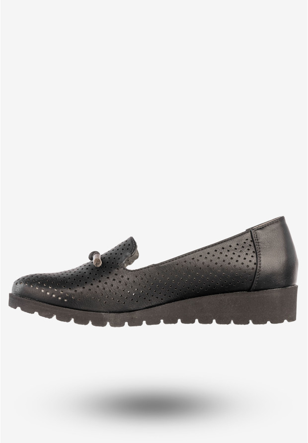 Półbuty Damskie Ekoskóra Buty Eleganckie Jezzi Czarne RMR1628-13