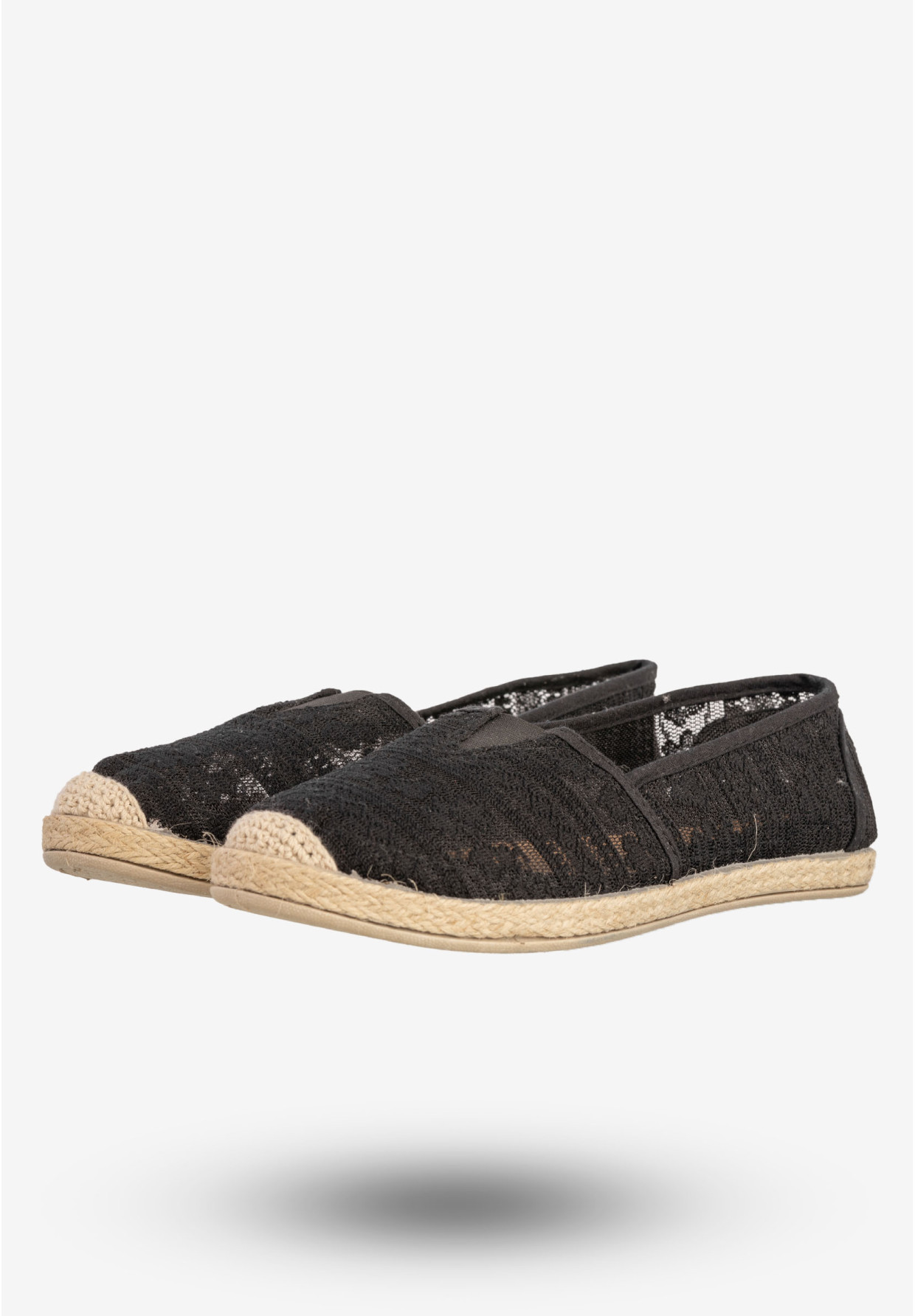 Espadryle Damskie Buty Półbuty N.E.W.S. Czarne 8TX02-0233