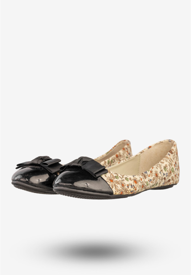 Baleriny Damskie Buty Eleganckie W Kwiaty Top Or MB-6148