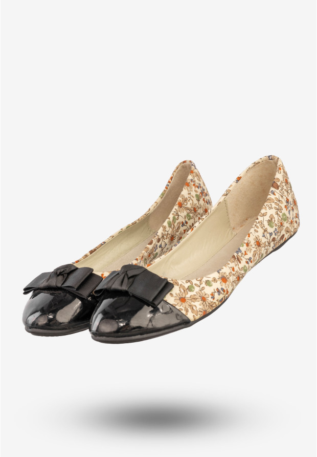 Baleriny Damskie Buty Eleganckie W Kwiaty Top Or MB-6148