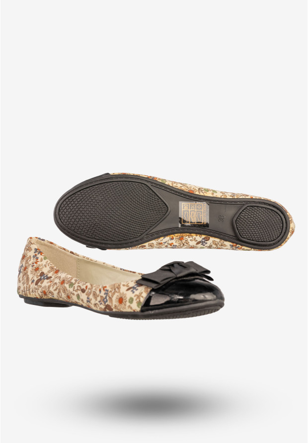 Baleriny Damskie Buty Eleganckie W Kwiaty Top Or MB-6148