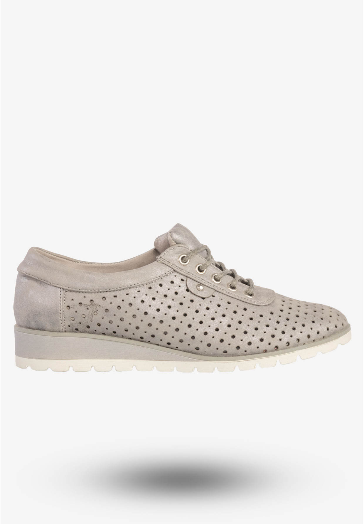 Półbuty Damskie Ekoskóra Buty Eleganckie M.Daszyński Szare MR1736-5