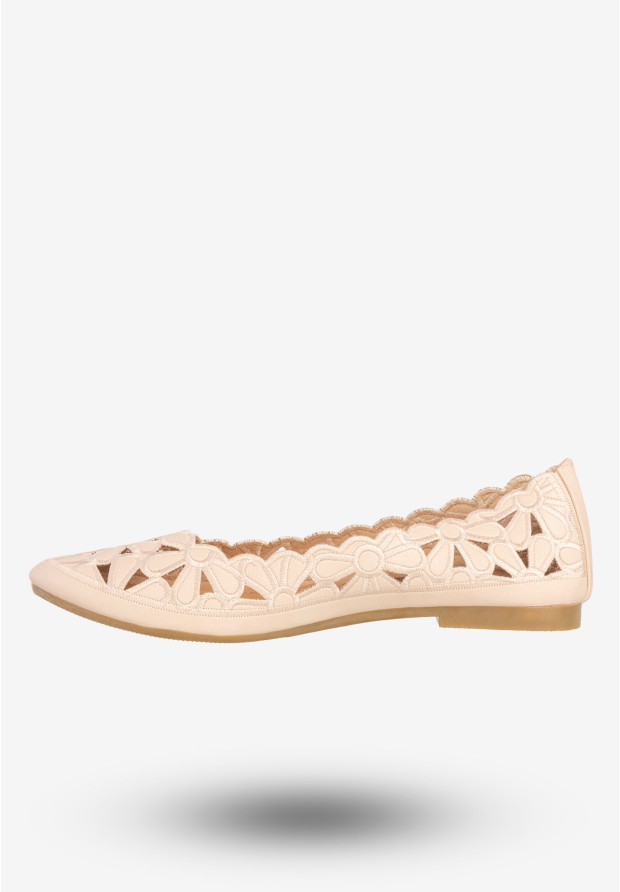 Baleriny Damskie Ekoskóra Buty Eleganckie Różowe DD2008-6
