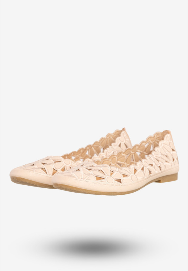 Baleriny Damskie Ekoskóra Buty Eleganckie Różowe DD2008-6