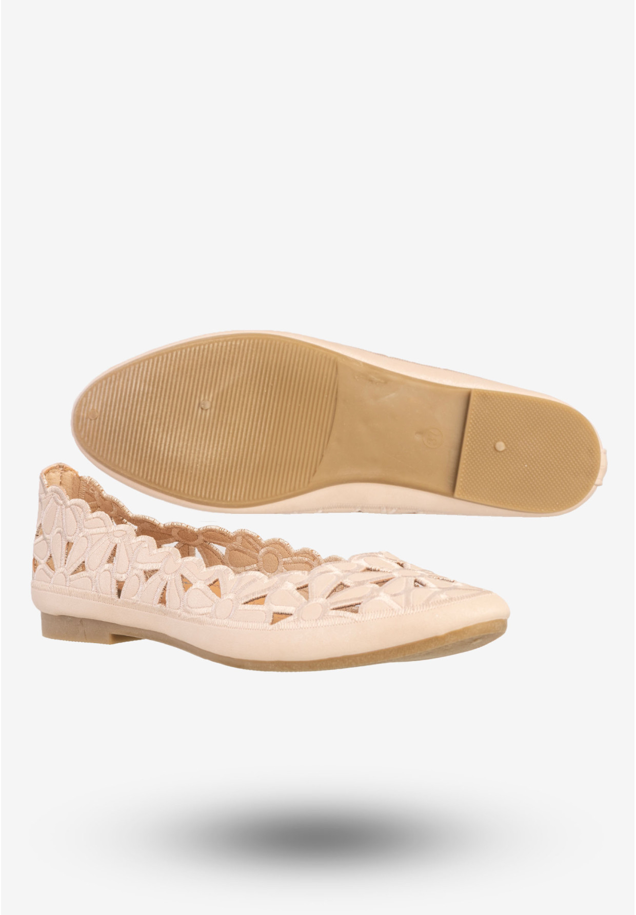 Baleriny Damskie Ekoskóra Buty Eleganckie Różowe DD2008-6