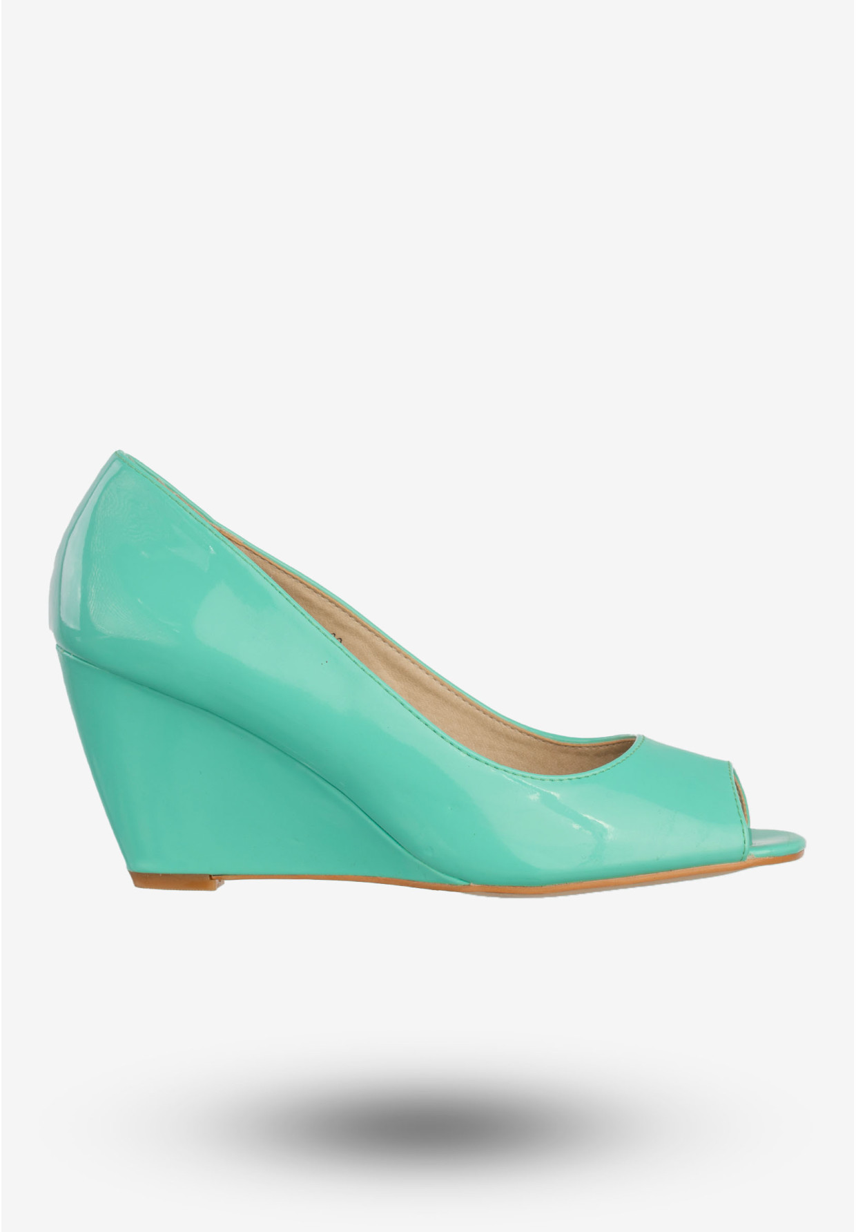 Czółenka Damskie Ekoskóra Buty Na Koturnie Belle Women Zielone 10P27