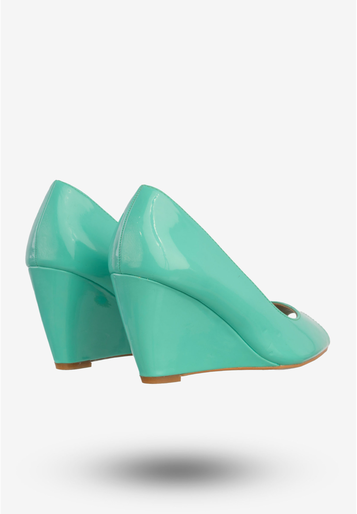 Czółenka Damskie Ekoskóra Buty Na Koturnie Belle Women Zielone 10P27