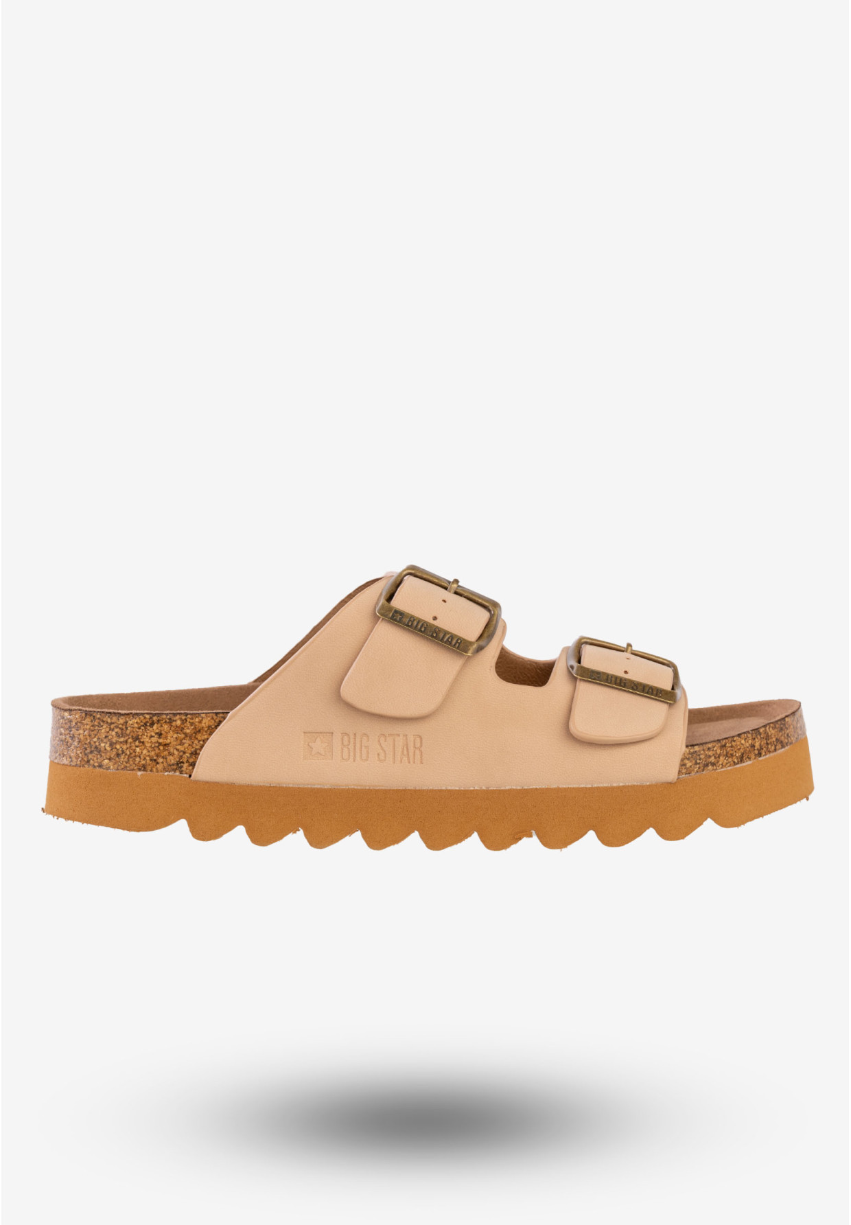 Klapki Casual Damskie Big Star Beżowe LL274478