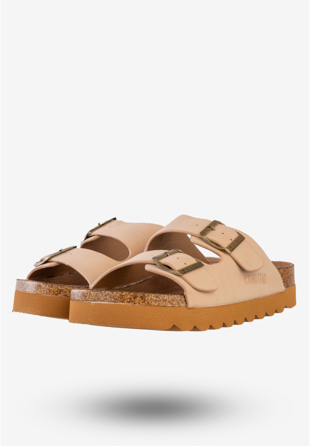 Klapki Casual Damskie Big Star Beżowe LL274478
