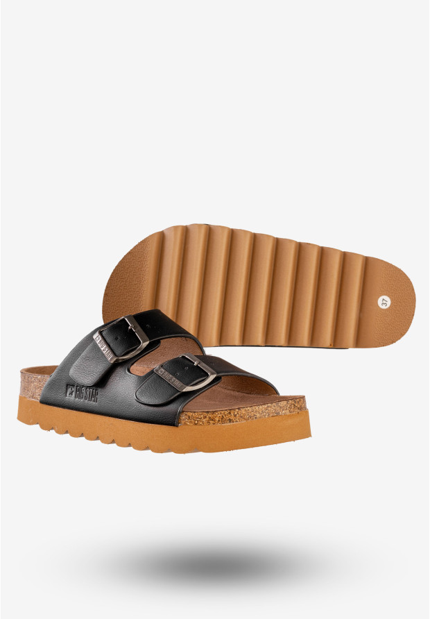Klapki Casual Damskie Big Star Czarne LL274477